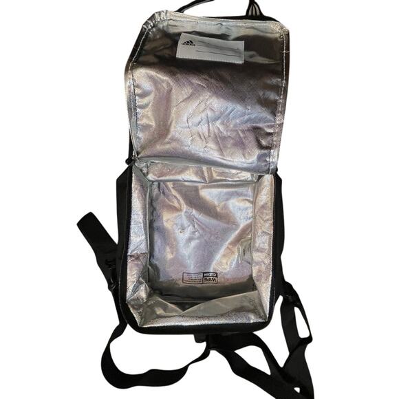 Adidas Insulated Black Squad Lunch Box - Excellent Condition Black & White - Picture 4 of 9